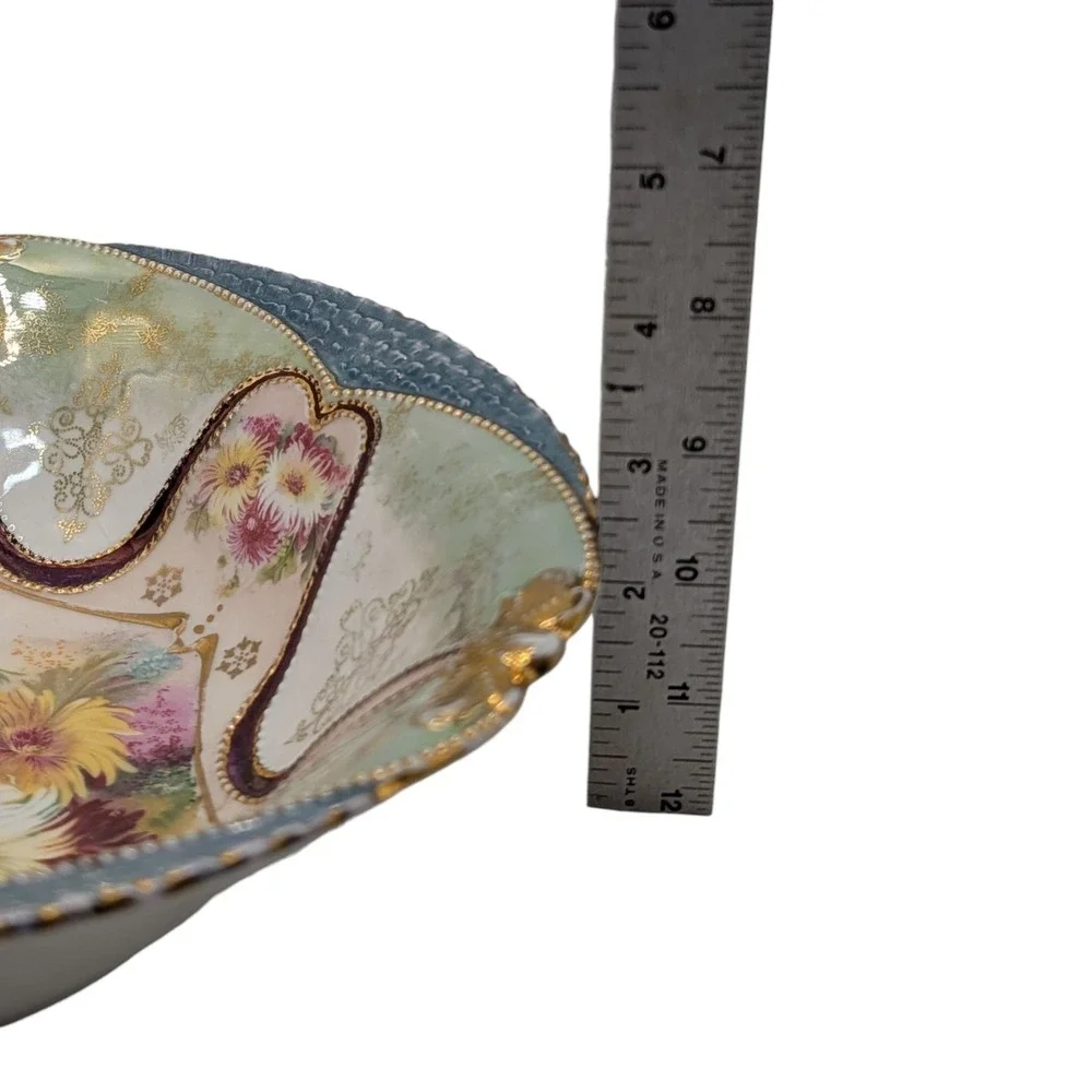 Antique OLS St Kilian Serving Bowl Floral Oscar Schlegelmilch Hand Painted SEE